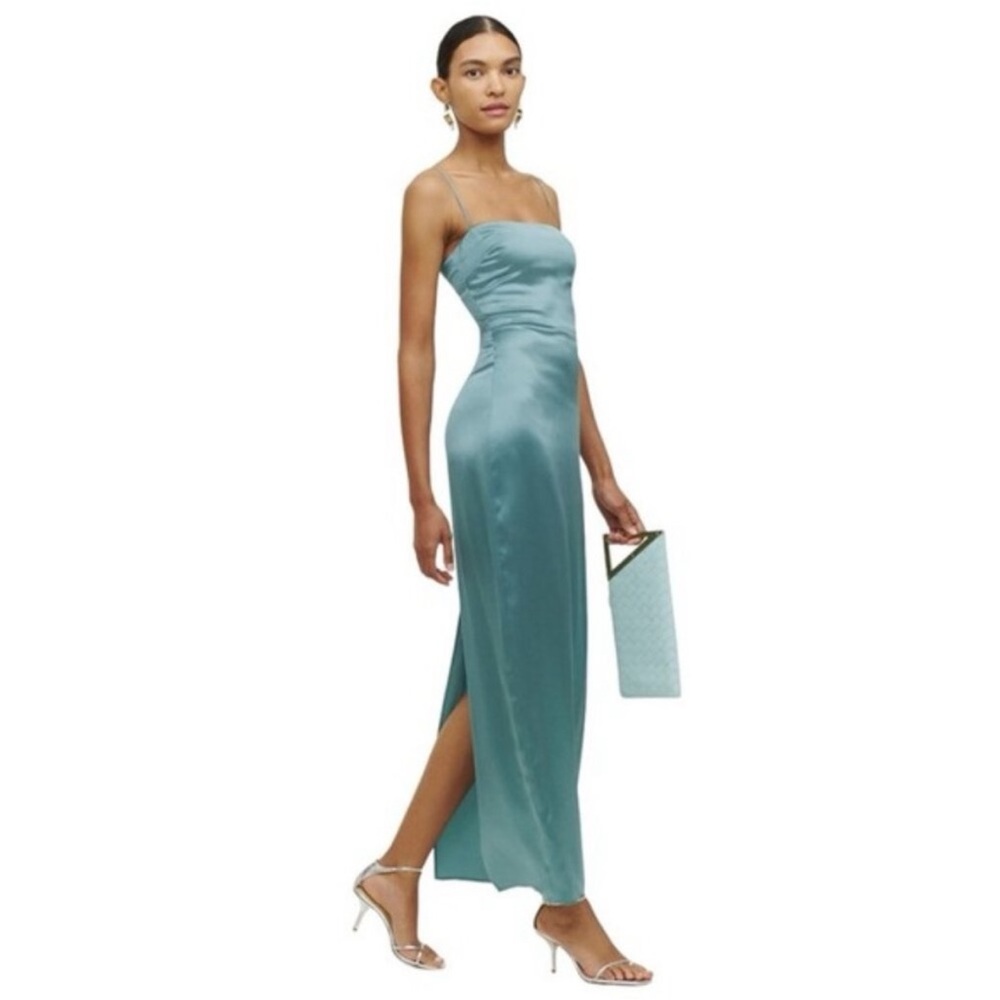 Reformation Frankie Dress in Verdigris
